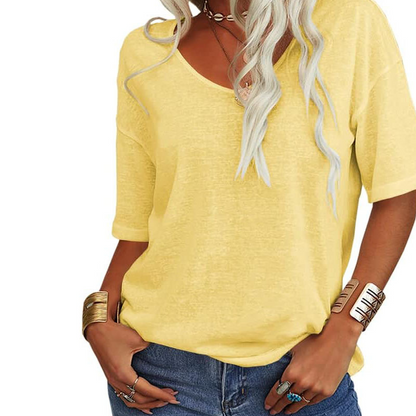 🌸LAST DAY SPECIAL PRICE: ￡10.99!!🌸Women's Casual V-Neck Short Sleeve T-Shirt
