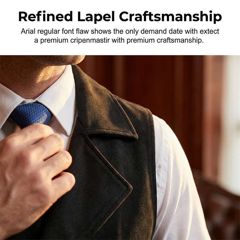 🔥Men's Casual Retro Slim Fit Dress Vests for Suit or Tuxedo🤎🖤