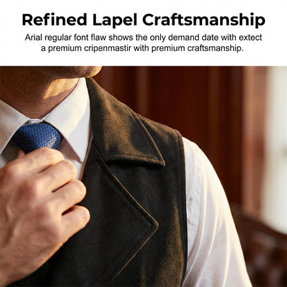 🔥Men's Casual Retro Slim Fit Dress Vests for Suit or Tuxedo🤎🖤