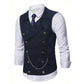 🔥Men's Casual Retro Slim Fit Dress Vests for Suit or Tuxedo🤎🖤