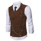 🔥Men's Casual Retro Slim Fit Dress Vests for Suit or Tuxedo🤎🖤