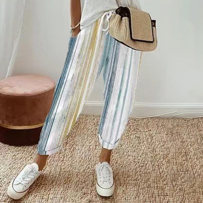 💕What Should I Wear Tomorrow?💕Effortless Style & Comfort With Our Striped Linen Cotton Trousers For Women 👖✨
