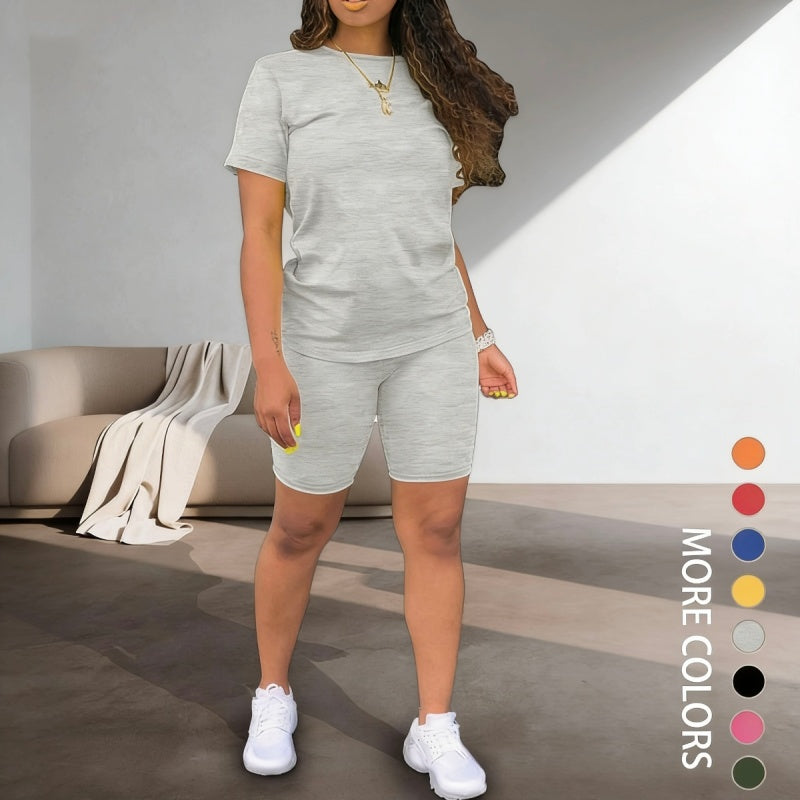Women's Sports Top & Shorts 2-Piece Set