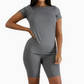 Women's Sports Top & Shorts 2-Piece Set