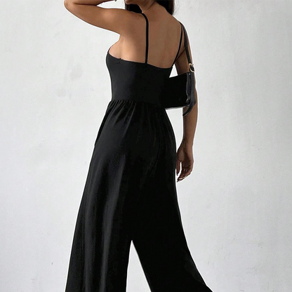 Spaghetti Strap Wide-Leg Jumpsuit with Pockets