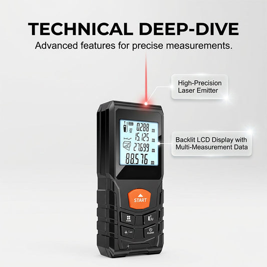 100 M Handheld Laser Distance Meter with LCD Display