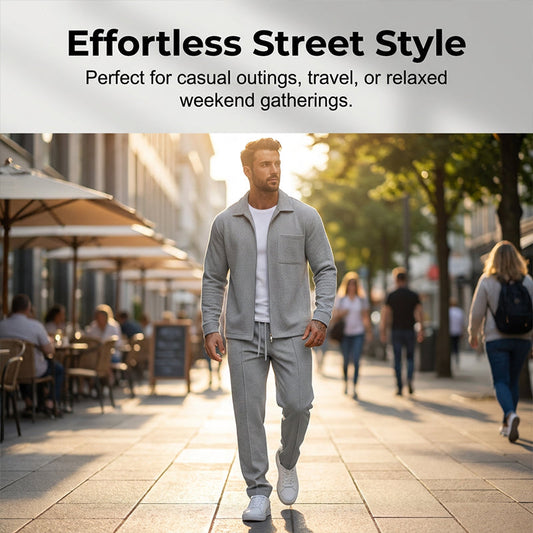 🔥Hot Sale Offers-Casual Long Sleeve Jacket & Pants Set