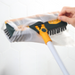 2-in-1 Extendable Floor Scrub Brush with Squeegee
