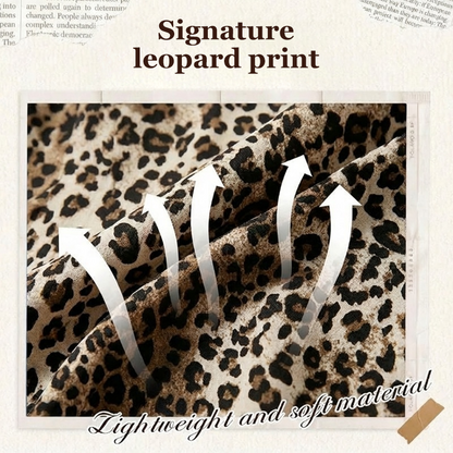 ⏳Time-Limited Special⏰Women's Leopard Print Shirt with Contrast Mesh – Long Sleeve, Office-to-Evening Versatility ✨
