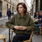 Women's Suede-Like Cropped Bomber Jacket