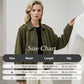 Women's Suede-Like Cropped Bomber Jacket