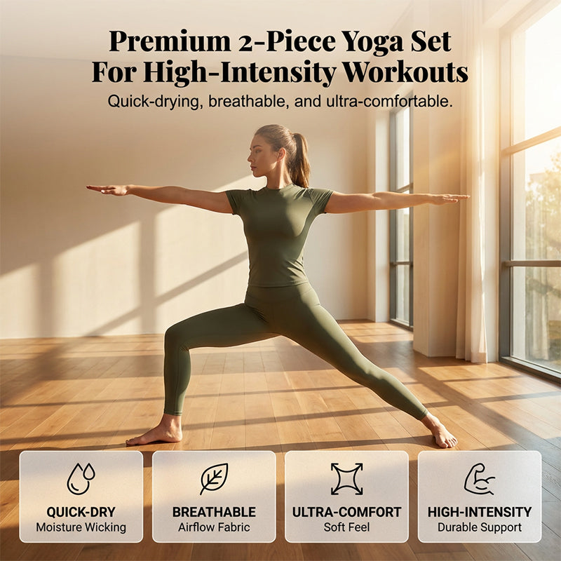 🏃‍♀️Women's 2-Piece Activewear Set – High-Stretch, Moisture-Wicking & Buttery-Soft