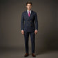 Men's Double-Breasted Pinstripe Suit Set