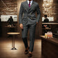Men's Double-Breasted Pinstripe Suit Set