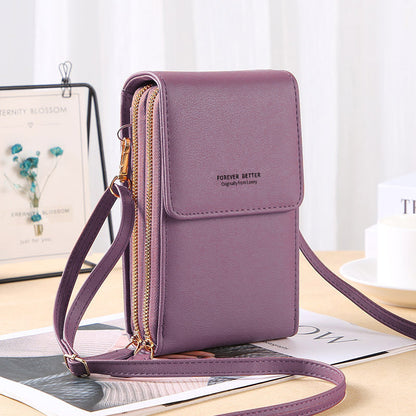RFID Anti-Theft Phone Crossbody – Touchscreen & Multi-Compartment Design