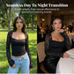 Women's Square Neck Top with Lace Sleeves