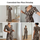 Leopard Print V-Neck Wide-Leg Jumpsuit