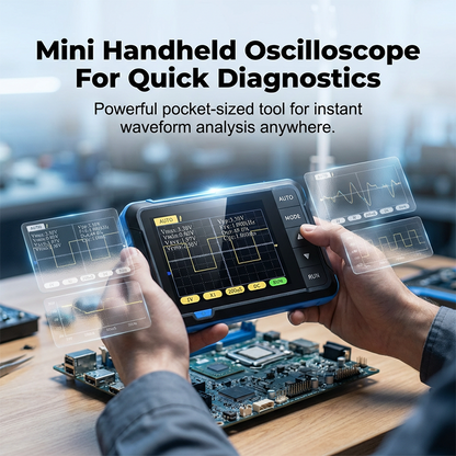 Mini Handheld Digital Oscilloscope 2.5MSa/s 200KHz Bandwidth 800VPP PWM Output Automotive Oscilloscope Multimeters Car Battery Tester