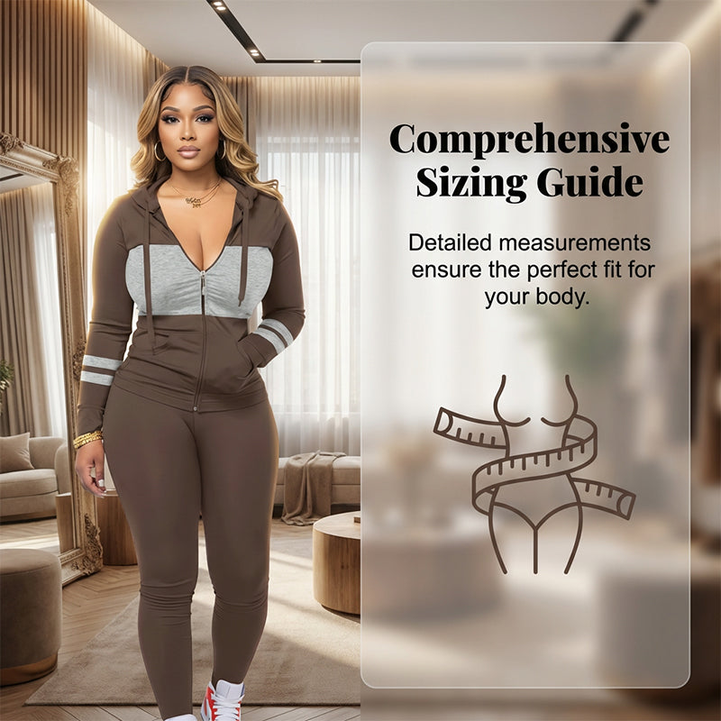 Women's 2-Piece Zip-Up Hoodie & Leggings Set