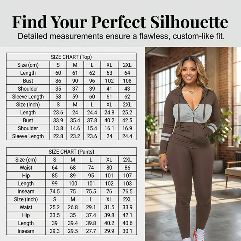 Women's 2-Piece Zip-Up Hoodie & Leggings Set