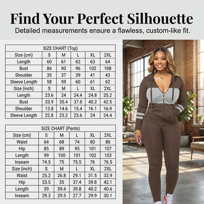 Women's 2-Piece Zip-Up Hoodie & Leggings Set