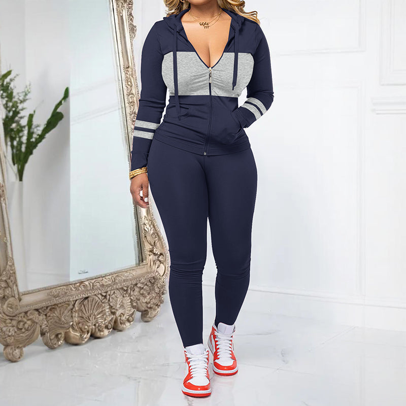 Women's 2-Piece Zip-Up Hoodie & Leggings Set
