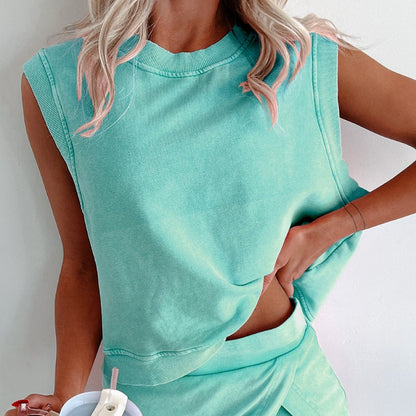📢📢50% OFF!! ⏰Women’s Tank Top & Slit Skort Set