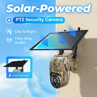 🏠⚡ 50% OFF! 4MP Solar PTZ Camera – 355° pan & tilt, eliminates blind spots. Built-in battery, solar rechargeable. Two-way talk, instant alerts. Tough enough for any weather. 🌧️🛡️