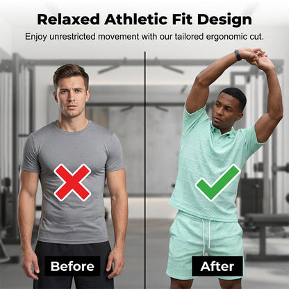 Men Solid Color Casual Short Sleeve Set