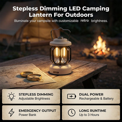Stepless Dimming LED Camping Lantern
