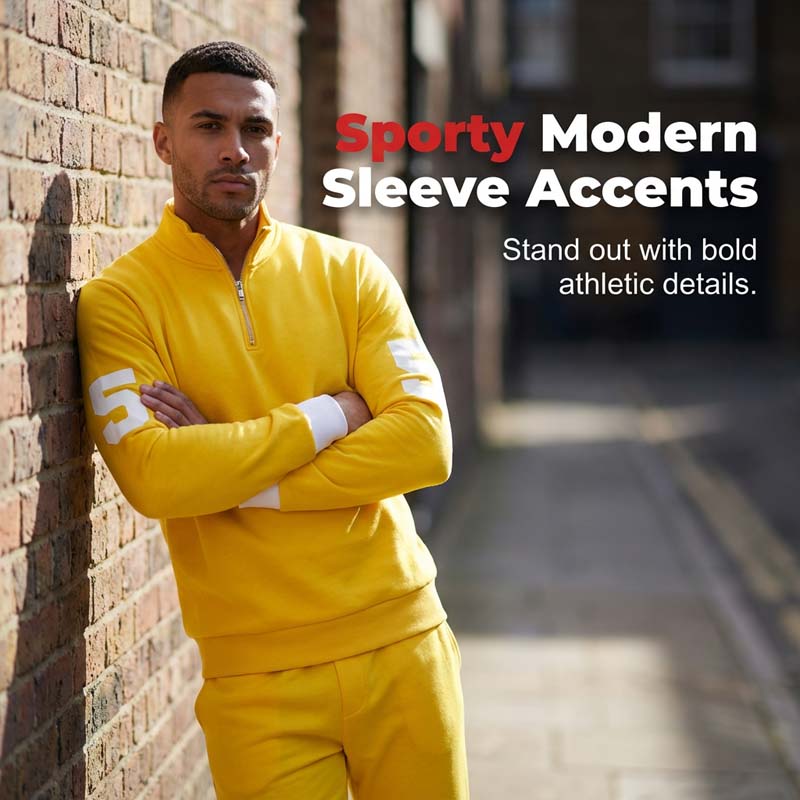 Men's Quarter Zip Pullover & Sweatpants Set
