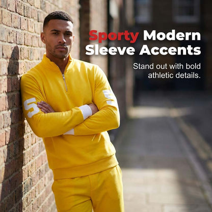 Men's Quarter Zip Pullover & Sweatpants Set
