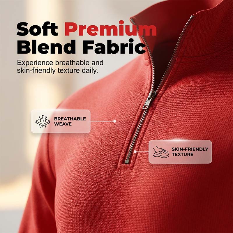 Men's Quarter Zip Pullover & Sweatpants Set