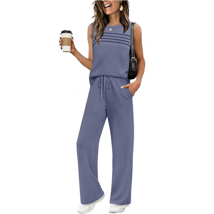 🎁HOT SALE 50% OFF💥Women's Sleeveless Top & Drawstring Pants Set