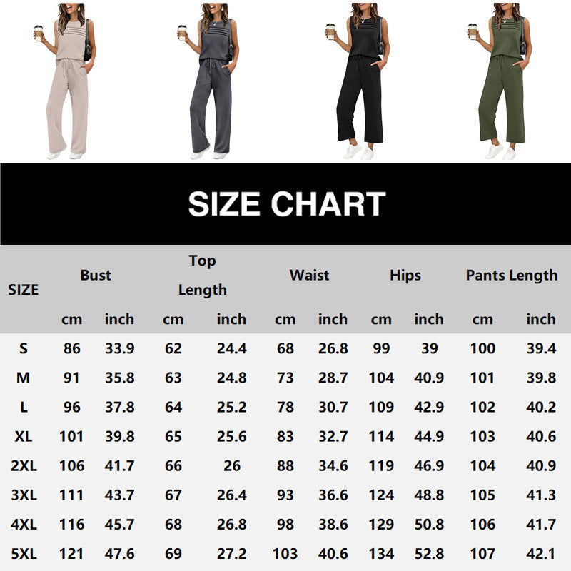 🎁HOT SALE 50% OFF💥Women's Sleeveless Top & Drawstring Pants Set