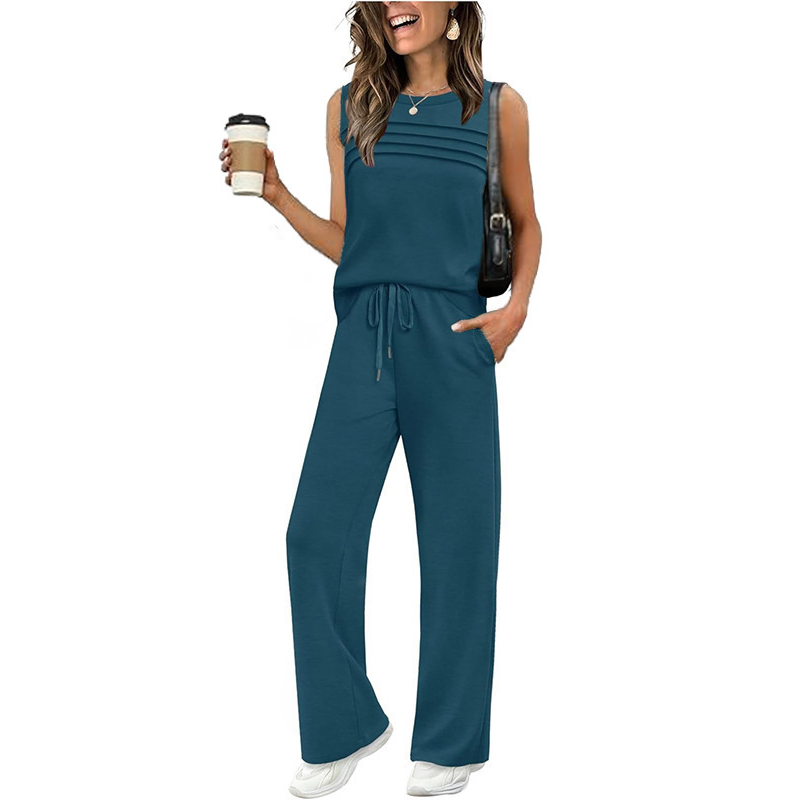 🎁HOT SALE 50% OFF💥Women's Sleeveless Top & Drawstring Pants Set