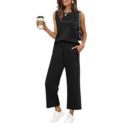 🎁HOT SALE 50% OFF💥Women's Sleeveless Top & Drawstring Pants Set