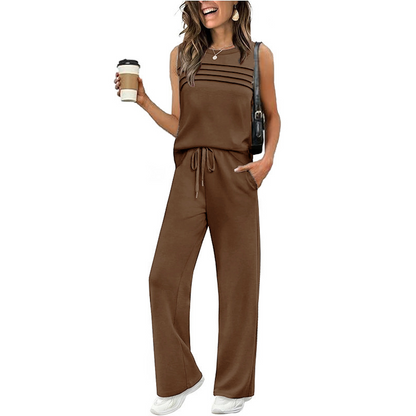 🎁HOT SALE 50% OFF💥Women's Sleeveless Top & Drawstring Pants Set
