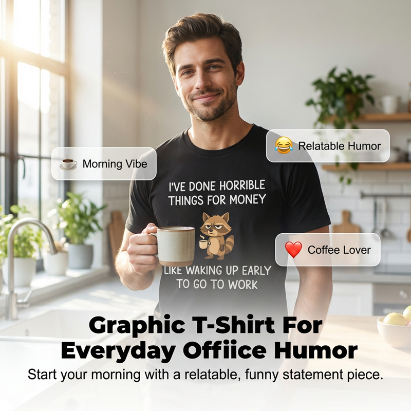 ♂️♀️Unisex Raccoon Funny Joke T-Shirt🦝😆