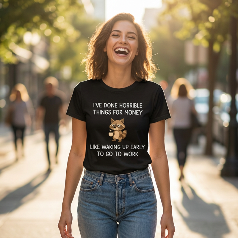 ♂️♀️Unisex Raccoon Funny Joke T-Shirt🦝😆