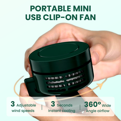 📢📢50% OFF !!⏰Portable Mini USB Clip-On Fan