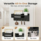 Wall-Mounted Mail and Key Holder with Shelf