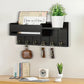 Wall-Mounted Mail and Key Holder with Shelf