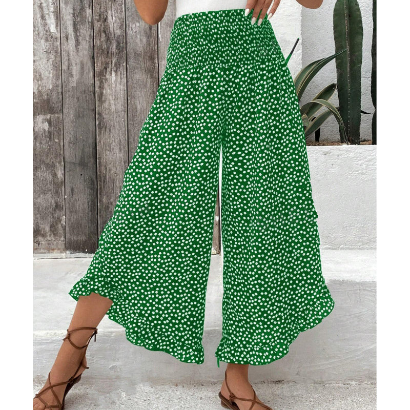 🎁New arrival 50% OFF💥Women’s Polka Dot Flowy High-Waisted Wide-Leg Trousers – Slimming, Comfy & Chic!🌟