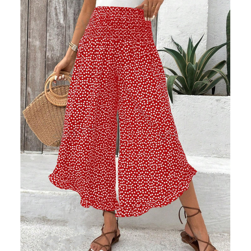 🎁New arrival 50% OFF💥Women’s Polka Dot Flowy High-Waisted Wide-Leg Trousers – Slimming, Comfy & Chic!🌟