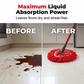 Chenille Spin Mop Head Replacement Unique Design Heads Turn Mop into Long-Handle Duster Dry Cleaning Trap Bucket & Handle