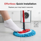 Chenille Spin Mop Head Replacement Unique Design Heads Turn Mop into Long-Handle Duster Dry Cleaning Trap Bucket & Handle