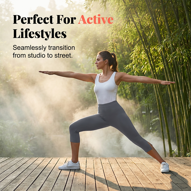 Stretchy Tummy Control Yoga Capris for Women
