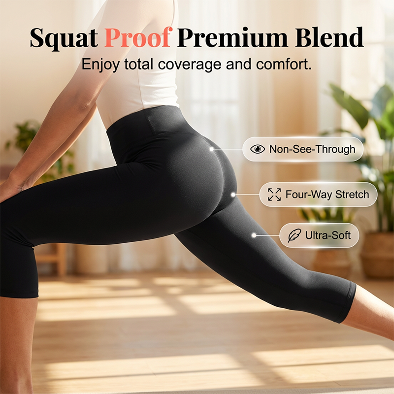 Stretchy Tummy Control Yoga Capris for Women