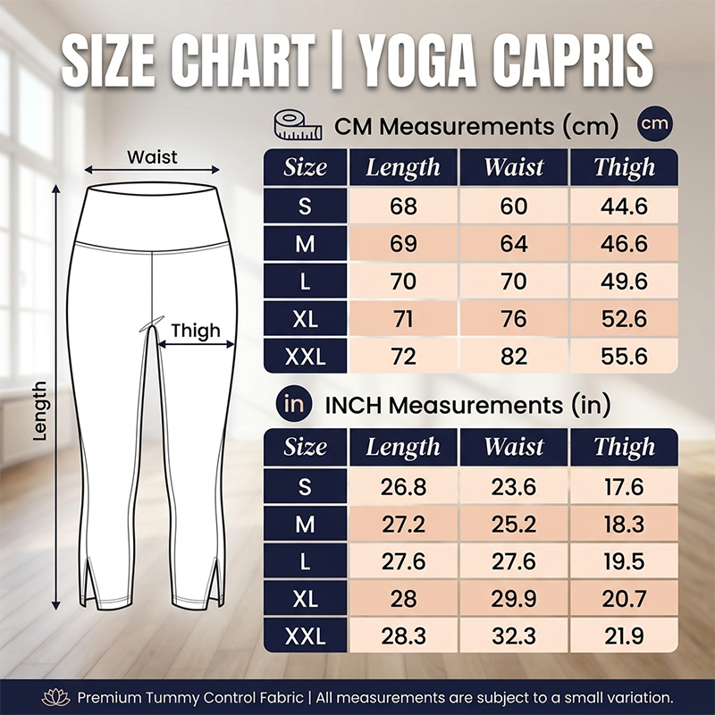 Stretchy Tummy Control Yoga Capris for Women